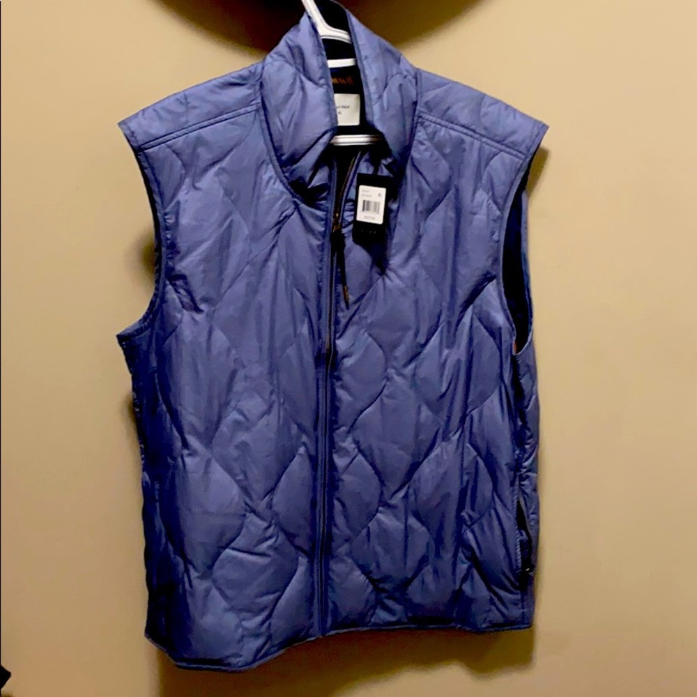 BNWT Billy Reid Sky Blue Down Feather Vest